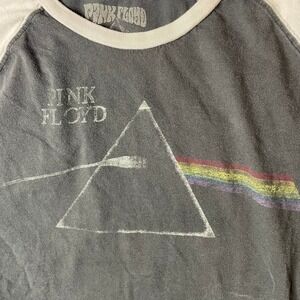 Pink Floyd Dark Side of the Moon Raglan T Shirt Mens L Baseball Tee Made in USA